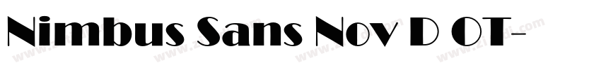 Nimbus Sans Nov D OT字体转换